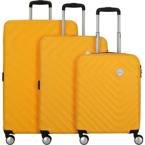 American Tourister Summer Square 4 ruote Set di valigie 3 pezzi con piega di espansione American Tourister Summer Square 4 ruote Set di valigie 3 pezzi con piega di espansione