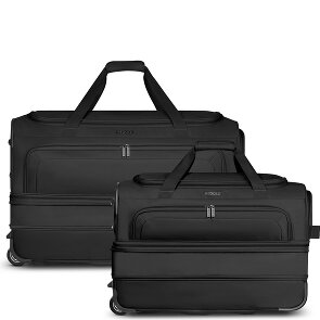 Redolz Set di 2 borse da viaggio Duffle Essentials a 2 ruote, taglie M+L, espandibile