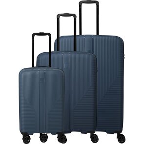 Travelite Air Stripe 4 ruote Set di valigie 3 pezzi con piega di espansione