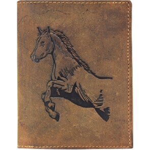Greenburry Portafoglio vintage in pelle di cavallo 9,5 cm