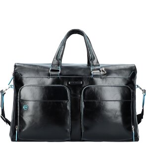 Piquadro Borsa da viaggio Weekender quadrata blu in pelle 47 cm Scomparto per laptop Piquadro Borsa da viaggio Weekender quadrata blu in pelle 47 cm Scomparto per laptop
