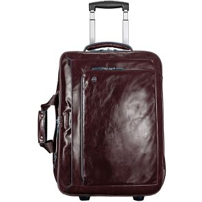 Piquadro Trolley business blu quadrato a 2 ruote in pelle con scomparto per laptop da 51 cm Piquadro Trolley business blu quadrato a 2 ruote in pelle con scomparto per laptop da 51 cm
