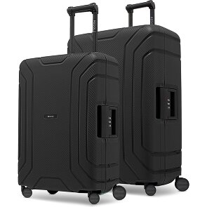 Redolz Set di valigie Essentials 15 a 4 ruote M+L con chiusura a tre punti