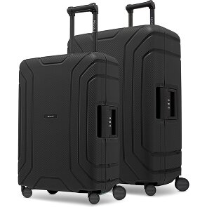 Redolz Essentials 15 Set di valigie a 4 ruote 2 pezzi con chiusura a tre punti