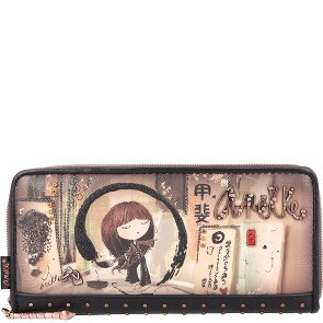 Anekke Shoen Black Portafoglio Protezione RFID 21 cm