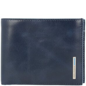 Piquadro Portafoglio quadrato in pelle blu 12,5 cm