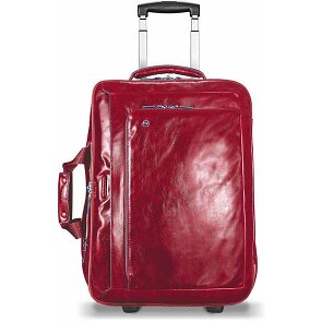 Piquadro Trolley business blu quadrato a 2 ruote in pelle con scomparto per laptop da 51 cm Piquadro Trolley business blu quadrato a 2 ruote in pelle con scomparto per laptop da 51 cm