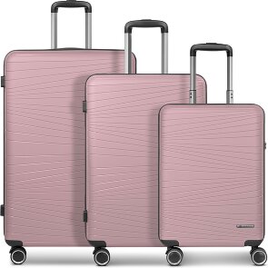 Franky Dallas 3.0 Set di valigie a 4 ruote 3 pezzi con pieghe elastiche