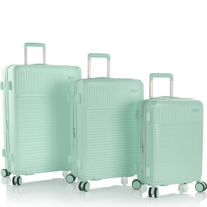 Heys Pastel 4 ruote Set di valigie 3 pezzi con piega di espansione