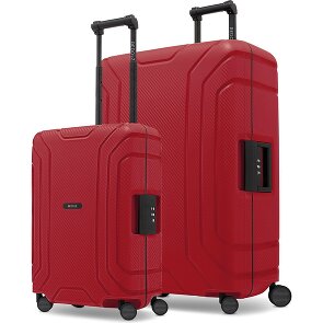 Redolz Essentials 15 Set di valigie da 4 ruote con 4 ruote S+L con chiusura a tre punti