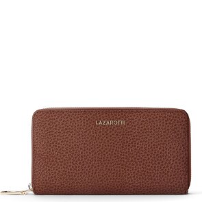 Lazarotti Portafoglio Bologna in pelle XL con chiusura a zip perimetrale, 19 cm