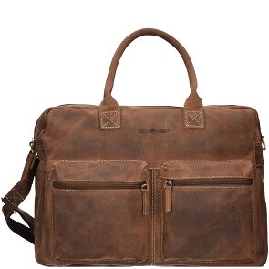 Greenburry Cartella vintage in pelle 40 cm con scomparto per computer portatile