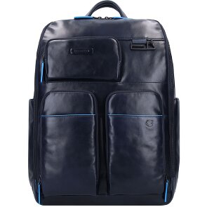 Piquadro Zaino blu quadrato Revamp RFID in pelle 42 cm Scomparto per laptop