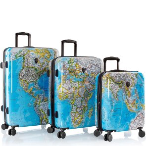Heys Black Camo 4 ruote Set di valigie 3 pezzi con piega di espansione