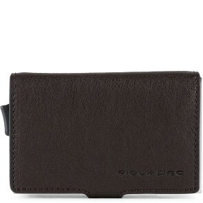 Piquadro Blue Square Custodia per carta di credito Protezione RFID Vera Pelle 7 cm