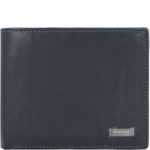 Greenland Nature Portafoglio in nappa nera RFID in pelle 11 cm