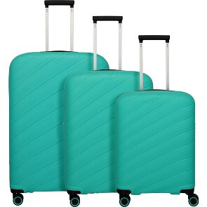 Travelite Burano 4 ruote Set di valigie 3 pezzi con piega di espansione
