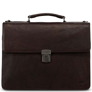 Jost Glasgow Valigetta Protezione RFID Vera Pelle 40 cm Vano porta PC