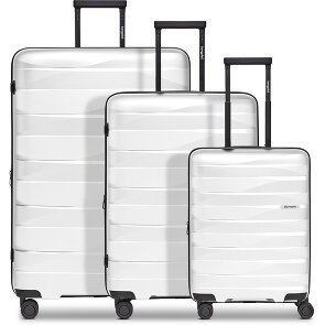 Bergpfeil Set di valigie da viaggio a 4 ruote, 3 pezzi, con ripiegamento elastico