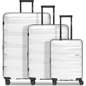 Bergpfeil Set di valigie da viaggio a 4 ruote, 3 pezzi, con ripiegamento elastico