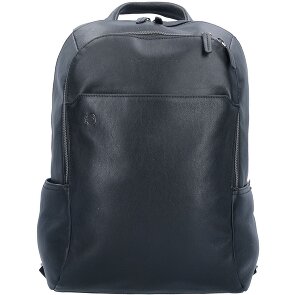Piquadro Zaino nero quadrato in pelle 39 cm Scomparto per laptop