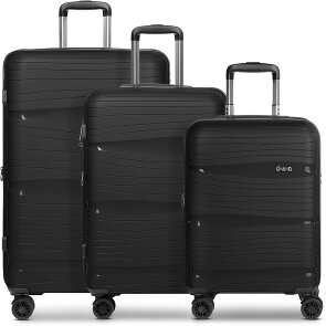 d&n Travel Line 4300-Plus 4 ruote Set di valigie 3 pezzi con piega di espansione d&n Travel Line 4300-Plus 4 ruote Set di valigie 3 pezzi con piega di espansione
