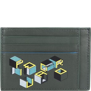 Piquadro Blue Square Revamp porta carte di credito RFID in pelle 11,5 cm