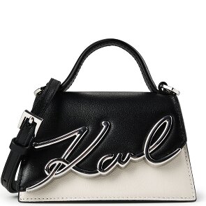 Karl Lagerfeld Signature 2.0 Mini borsa a mano Vera Pelle 14.5 cm