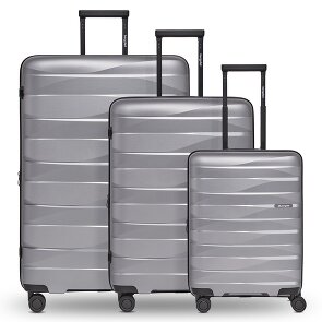 Bergpfeil Set di valigie da viaggio a 4 ruote, 3 pezzi, con ripiegamento elastico Bergpfeil Set di valigie da viaggio a 4 ruote, 3 pezzi, con ripiegamento elastico