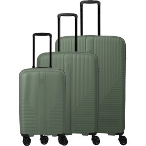 Travelite Air Stripe 4 ruote Set di valigie 3 pezzi con piega di espansione