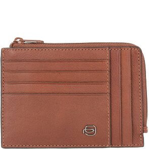 Piquadro Custodia quadrata nera per carte di credito RFID in pelle 12,5 cm