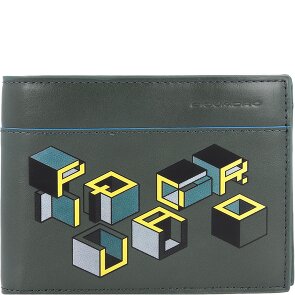 Piquadro Portafoglio blu Square Revamp RFID in pelle 13 cm