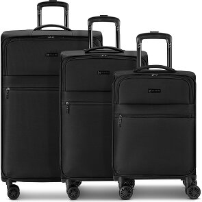 bugatti Valencia Soft 4 ruote Set di valigie 3 pezzi con piega di espansione