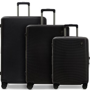 Echolac Ultima 4 ruote Set di valigie 3 pezzi con piega di espansione