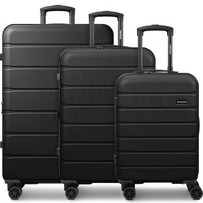 Saxoline Miami 4 ruote Set di valigie 3 pezzi con piega di espansione