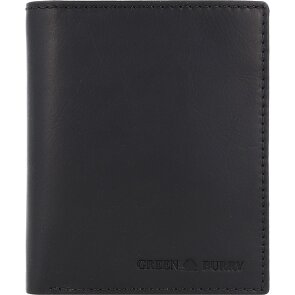 Greenburry Pure Black Portafoglio Protezione RFID Pelle 10.5 cm