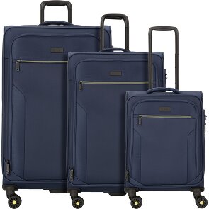 d&n Travel Line 9704 4 ruote Set di valigie 3 pezzi con piega di espansione