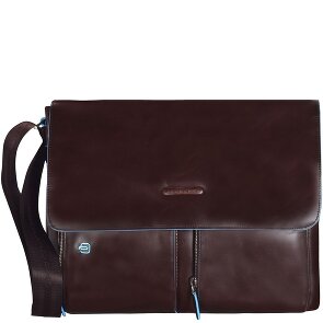 Piquadro Messenger blu quadrato in pelle 37 cm Scomparto per laptop