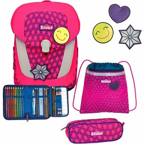 Scout Sunny II Neon Safety Set di borse per la scuola 4 pezzi
