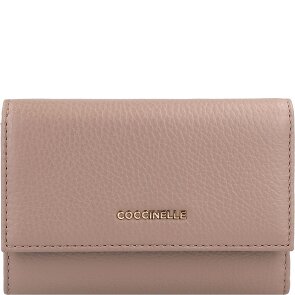 Coccinelle Portafoglio morbido in pelle metallizzata 14 cm