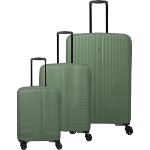 Travelite Air Stripe 4 ruote Set di valigie 3 pezzi con piega di espansione
