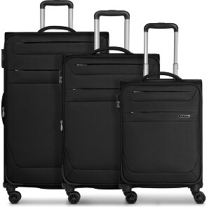 Worldpack Chicago 4 ruote Set di valigie 3 pezzi con piega di espansione