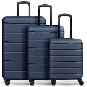 Franky Munich 4.0 Set di valigie a 4 ruote, 3 pezzi con piega elastica