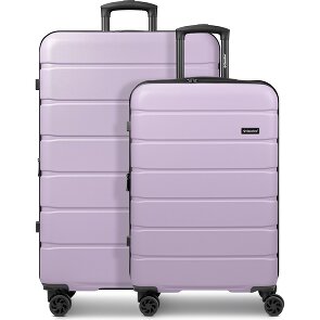 Saxoline Set di valigie Miami a 4 ruote S + L espandibile