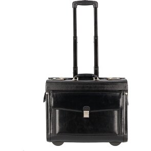 Dermata 2 ruote Carrello pilota Pelle 39 cm Scomparto per laptop