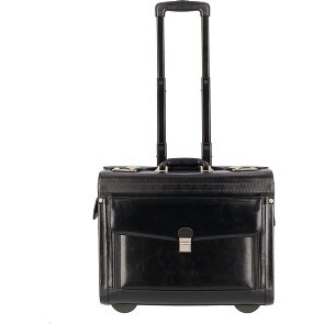 Dermata 2 ruote Carrello pilota Pelle 39 cm Scomparto per laptop Dermata 2 ruote Carrello pilota Pelle 39 cm Scomparto per laptop