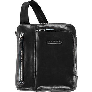 Piquadro Borsa a tracolla quadrata blu in pelle 21 cm