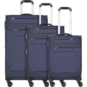 Worldpack Dublin 4 ruote Set di valigie 3 pezzi con piega di espansione