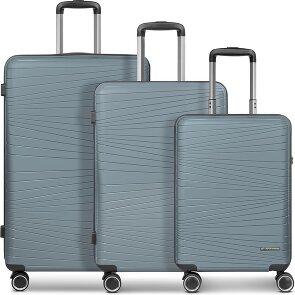 Franky Dallas 3.0 Set di valigie a 4 ruote 3 pezzi con pieghe elastiche