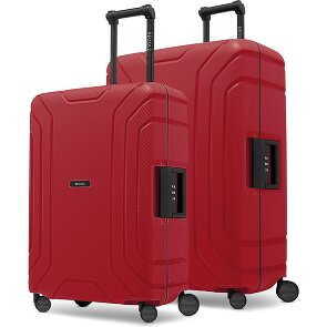 Redolz Set di valigie Essentials 15 a 4 ruote M+L con chiusura a tre punti
